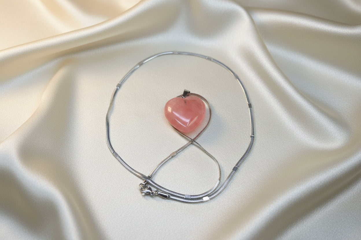 Ágata cherry dije corazón