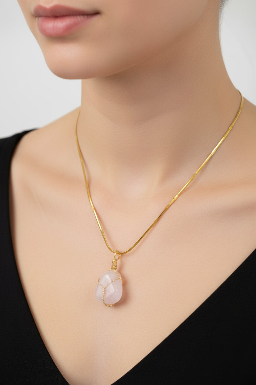 Cuarzo rosado pulido