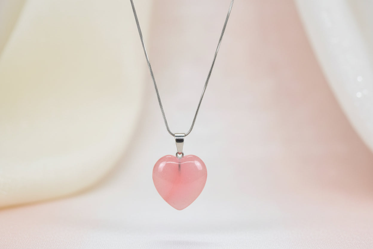 Ágata cherry dije corazón