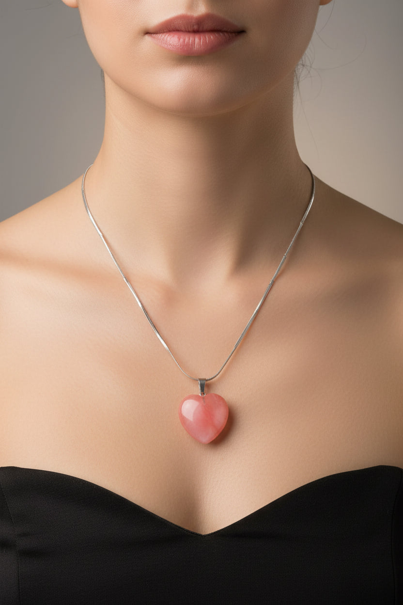 Ágata cherry dije corazón